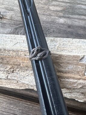 Sterling SIlver Snake Ring with Onyx